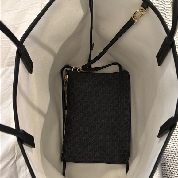 Anine Bing Charcoal Patterned Tote - Picture 3 of 13